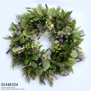 Ghirlanda Artificiale in Tessuto Personalizzata per Decorazione Murale Interna e Appesa Fiori e Piante 31448354 - Product Image 1