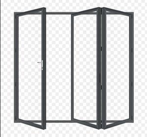 AS2047 Úc Thiết Kế Hiện Đại Nhôm Gấp Với Grills Xử Lý Khóa Đôi Tempered Glass Bi-folding Cửa - Product Image 2