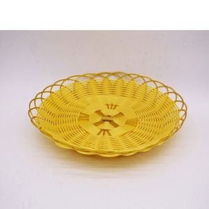 Wholesale <strong>Cheap</strong> Washable Poly Rattan Wicker Woven Fruit <strong>Basket</strong> Plastic Food <strong>Basket</strong> for Home - Product Image 4