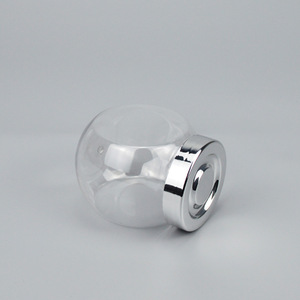 Frasco de plástico transparente de 220 ml con tapa a presión redonda, contenedor de almacenamiento de alimentos para dulces, frutos secos, té de hierbas y envasado. - Product Image 2