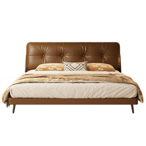 เตียงหนังเคลือบแวกซ์แบบย้อนยุคงานตามสั่ง: การตกแต่งอย่างหรูหราเพื่อให้เหมาะกับภาพในห้องนอนที่คุณคิดถึง - Product Image 3