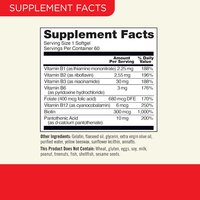Étiquette OEM Complexe de vitamine B Gélules Acide folique Biotine B1 B2 B3 B6 B12 Suppléments de santé Soutenir l'énergie cellulaire Mentale