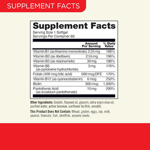 Étiquette OEM Complexe de <span class=keywords><strong>vitamine</strong></span> B Gélules Acide folique Biotine B1 <span class=keywords><strong>B2</strong></span> B3 <span class=keywords><strong>B6</strong></span> <span class=keywords><strong>B12</strong></span> Suppléments de santé Soutenir l'énergie cellulaire Mentale - Product Image 2
