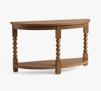 Table de contrôle de porche semi-circulaire en bois de style antique moderne avec fonctionnalités personnalisables pour usage professionnel