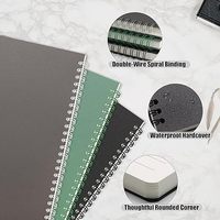 Carnet papier à reliure spirale pour étudiants avec couverture rigide pour la prise de notes et l'organisation