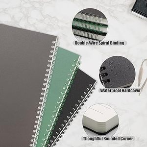 Carnet papier à reliure <span class=keywords><strong>spirale</strong></span> pour étudiants avec couverture rigide pour la prise de notes et l'organisation - Product Image 4