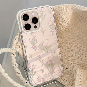 Dolce tulipano rosa trasparente <span class=keywords><strong>custodia</strong></span> per <span class=keywords><strong>Apple</strong></span> per <span class=keywords><strong>iPhone</strong></span> 15 <span class=keywords><strong>Pro</strong></span> Max 11 13 <span class=keywords><strong>14</strong></span> & 16 Design di fiori freschi realizzati in TPU - Product Image 3