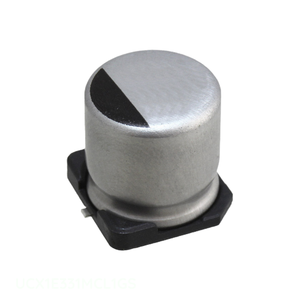 Distribuidor Autorizado UCX1E331MCL1GS Condensador de Superficie 330 uF CAP ALUM 330UF 20% 25V SMD - Product Image 1