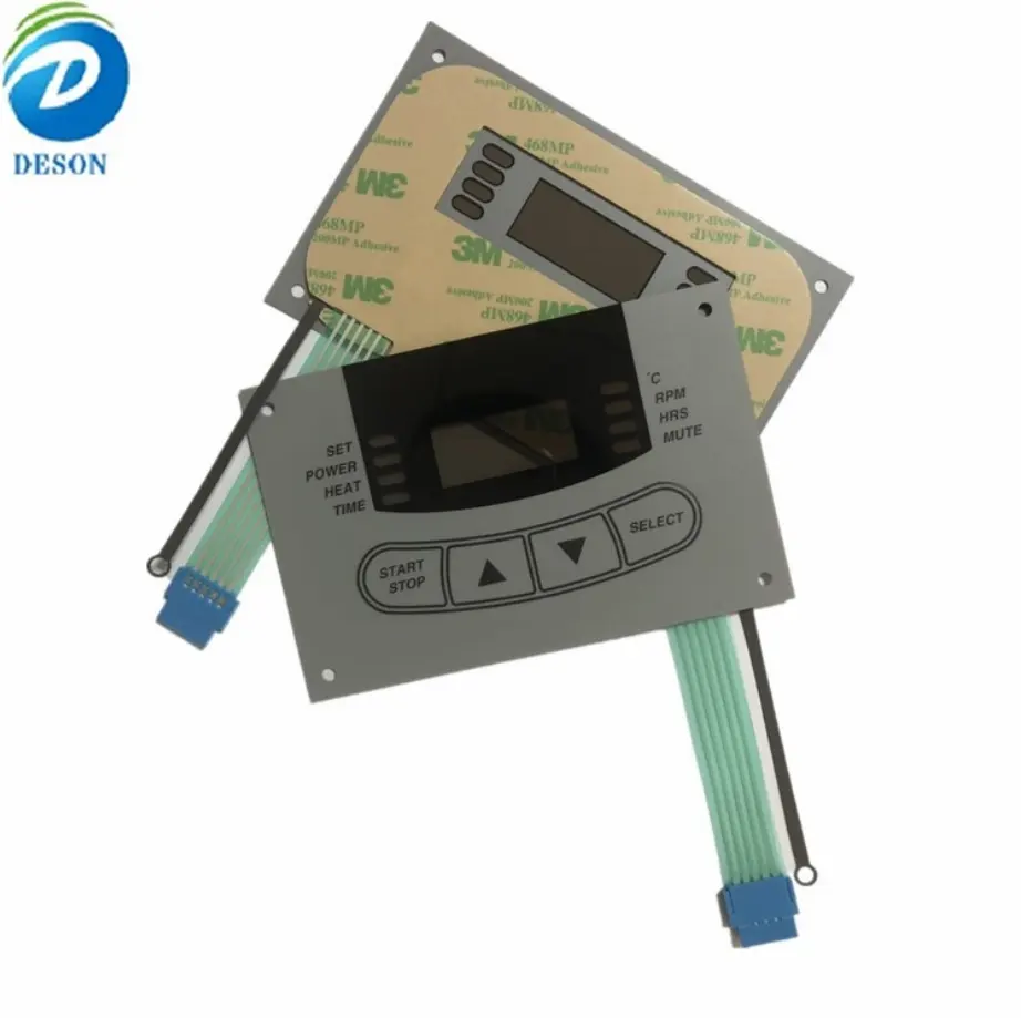 Deson tùy chỉnh PVC/PET/PC thiết kế in ấn LCD màn hình hiển thị màng Switch/bàn phím/bàn phím với PCB