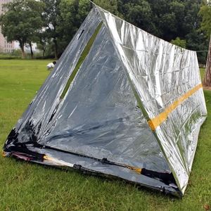 Portable Outdoor Survival Emergency First Aid <b>Single</b> PVC Square Four-Season Quick Automatic Opening UV-Resistant <b>Tent</b> for - Product Image 3