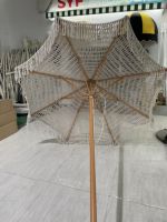 NOUVEAU ARRIVÉ Luxe Personnalisé Bois Macramé Coton Corde Parapluie Tassels Fringe Parasol Extérieur Natation Soleil Parapluie Plage