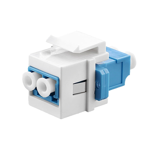 Acoplador de Fibra Óptica LC/UPC Keystone Jack Modular para Paneles de Conexión y Placas de Pared, Adaptador de Cable de Fibra Óptica LC Dúplex Monomodo - Product Image 1