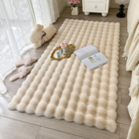 Tapis en fausse fourrure de lapin doux style crème nordique, tapis moelleux pour salon, canapé, chambre à coucher, chevet
