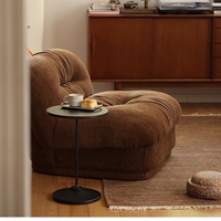 Chaise de loisirs rétro de canapé simple de style médiéval de petite taille pour salon et balcon chaise rétro rembourrée de créateur
