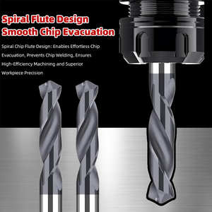 50 °   מקדחי טוויסט מקרביד טונגסטן מלא מצופה שחור מדויק, אביזרים למכונות CNC - Product Image 2