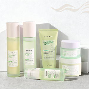 6 pièces contrôle de l'huile <span class=keywords><strong>clarifiante</strong></span> exfoliant défaut Kit de soins du visage nettoyage en profondeur pores raffinage équilibrage acide salicylique ensemble de soins de la <span class=keywords><strong>peau</strong></span> - Product Image 1