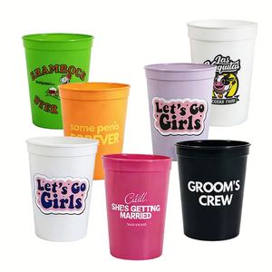 Gobelets de stade en plastique personnalisés avec logo pour la publicité promotionnelle – Vaisselle de qualité - Product Image 1