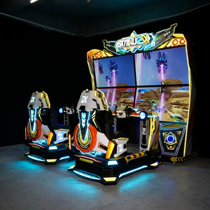 Machine d'arcade de <span class=keywords><strong>combat</strong></span> aérien multijoueur Skywalk 2 DX avec deux sièges de vol et un grand écran HD partagé - Product Image 4