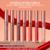 Lip Glaze Velvet 2 in 1 Private Label, Lipstik Cair Matte Anti Lengket di Gelas, Tahan Air, Tahan Lama