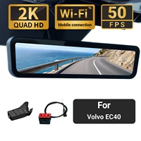 Caméra de recul numérique 2K Sinjet pour Volvo EC40 avec Wi-Fi, écran complet 9,2 pouces, H10 Pro Mirror DashCam
