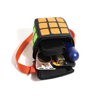 Sac bandoulière mini cube en nylon, directement de l'usine, avec sangle réglable, résistant à l'eau et double fermeture éclair, idéal pour les tenues quotidiennes et les voyages