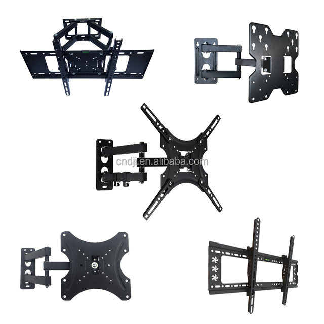 Tilt Full Motion 15 Tilt & 120 Rotation for 32"-75" Inch Corner Curved Folding Steel TV Wall Mount