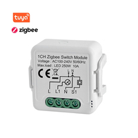 Module d'interrupteur Tuya ZigBee 3.0 10A pour maison intelligente, disjoncteur DIY 1 2 3 4 voies, prend en charge le contrôle bidirectionnel, compatible avec Alexa Google Home