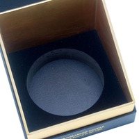 Premium 10oz wadah lilin silinder beraroma Foil emas hitam Matte kaku kotak kemasan hadiah kustom untuk lilin kosmetik