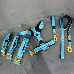 Pabrik OEM tahan lama kuat tugas berat tidak ada tarik nilon anjing <span class=keywords><strong>Harness</strong></span> kualitas tinggi Fashion olahraga tali kerah Set - Product Image 3
