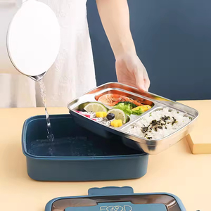 Portable Heatable Thermal Insulation Stainless Steel Bento <b>Lunch</b> <b>Box</b> Water Bottle Leak Proof Eco Friendly Cold Hot Temperature - Product Image 3