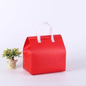 Disposable Wholesale Non-Woven Lunch Food Delivery <b>Cooler</b> BagThermal Insulated Bag Custom Logo for Food Takeout - Product Image 3