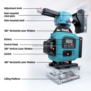 Nivel <span class=keywords><strong>Láser</strong></span> Profesional 4 X 360 °   <span class=keywords><strong>Láser</strong></span> de Líneas Cruzadas Autonivelante de 16 Líneas con Pantalla LED para Construcción - Product Image 4