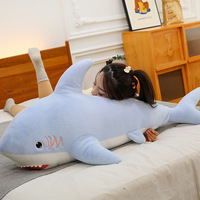 Peluche Requin Super Douce et Réaliste, Rembourrage Coton PP, Jouet en Peluche Géant à Câliner, Coussin Anti-Stress, Cadeau d'Anniversaire pour Enfants