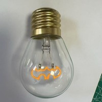 Ampoule LED portable rechargeable A68 en forme de chauve-souris et citrouille pour Halloween, veilleuse LED avec port de charge USB, ampoule E40 pour décoration