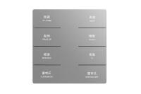 KNX/EIB 3 gang 6 touches avec contrôle de température 3 en 1 Scene Switch Panel smart Home System Premium gris