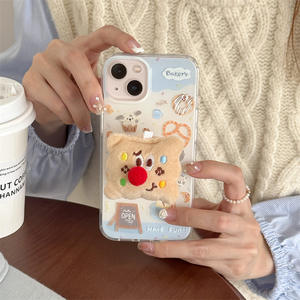 Coque de téléphone double couche pour iPhone 17 Pro Max, Apple 16, 14, 15, motif animal mignon en forme de biscuit, pour fille, cœur - Product Image 3