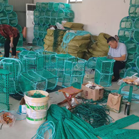 Cadre en acier inoxydable Filet vert Pièges à homard Pots de crabe Piège à homard léger pour la pêche en mer Piège à poulpe à vendre