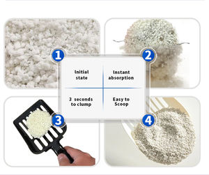 키티 고양이 쓰레기 모래 뭉치는 카사바 소나무 천연 두부 벤토나이트 고양이 쓰레기 유동성 제올라이트 지속 가능 - Product Image 6