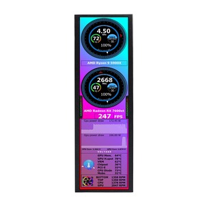 <span class=keywords><strong>Monitor</strong></span> IPS de Barra Estirada de 14.5 Pulgadas y 2560x720, Pantalla Secundaria USB <span class=keywords><strong>Tipo</strong></span> <span class=keywords><strong>C</strong></span> para PC, Monitoreo de Temperatura de CPU y GPU, Reemplazo de Ventilador de 3x120 mm - Product Image 1