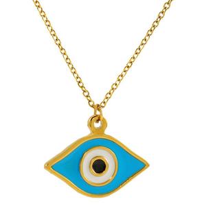 ZOGXIN Evil Eye Necklace Gold Chain Blue Pendant Women Fashion Jewelry Gift Party Accessory - Product Image 5