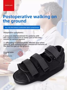 Zapato Médico Ligero y Ajustable para Caminar, Zapato Postoperatorio para Fascitis Plantar, Dedo del Pie Roto, Cirugía, Equipo <span class=keywords><strong>de</strong></span> Ejercicio - Product Image 3