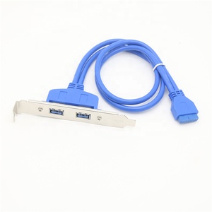 50cm Bảng điều khiển núi kép <span class=keywords><strong>USB</strong></span> <span class=keywords><strong>3</strong></span>.<span class=keywords><strong>0</strong></span> một nữ để Bo mạch chủ 20 pin Y Splitter Adapter Cáp - Product Image 1