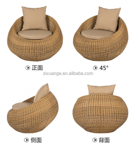 Muebles de exterior de mimbre sintético, conjunto de café Power Club para hotel, jardín, patio, sofá de jardín - Product Image 6