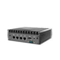 PC Mini Tanpa Kipas Industri 4LAN 6LAN RJ45 Gigabit LAN J4125 Celeron DDR4 Baru