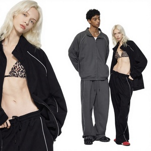 Ensemble de sweat-shirts décontractés respirants personnalisés, pull oversize, taille plus, streetwear unisexe avec cordon de serrage, tissu 360g - Product Image 3