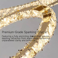 Lustre en cristal de luxe pour villa, salon à double hauteur, appartement loft, luminaires LED