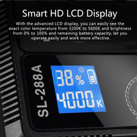 Lumière vidéo LED bicolore à intensité variable KingMa avec 288 ampoules, panneau lumineux LED pour photographie