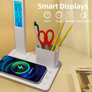 Innovative Multifunctional LED Desk <b>Lamp</b>: Touch, Calendar,15W Wireless <b>Charging</b>, Transparent Design-A Must-Have for Smart Living - Product Image 6