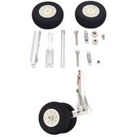 Train d'atterrissage CNC 3MM/5MM à amortissement pour DIY, compatible avec les trains d'atterrissage de volant et les trains de roulement pour avions à aile fixe FPV RC et quadricoptères