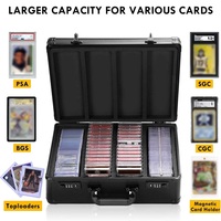 Boîte de rangement pour cartes à collectionner en aluminium durable avec fenêtre en acrylique transparente, étui de protection anti-poussière et résistant à l'eau